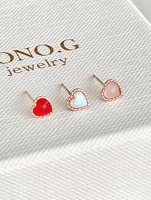 14K 메링 러브하트 귀걸이