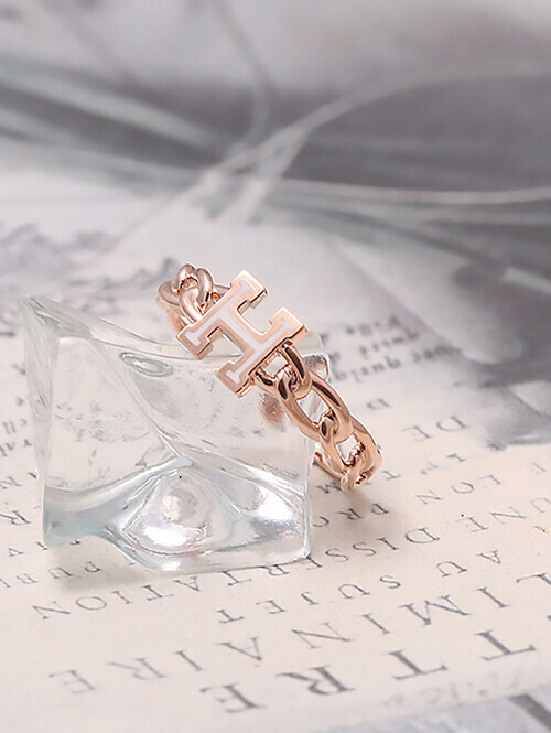 14K 18K 벤르 에폭시 H 체인반지