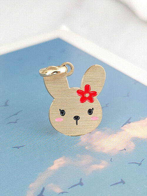 14K 18K 꽃핀 얼짱토끼 베이비 미아방지 펜던트 (체인별도상품)