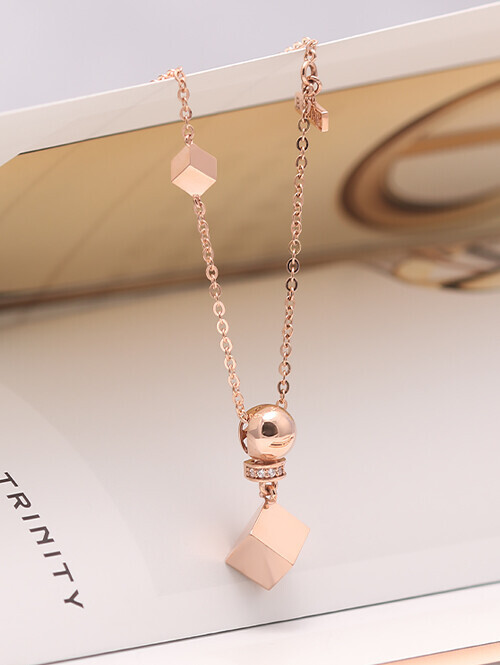 14K 18K 티엔나 큐브 볼 도형목걸이