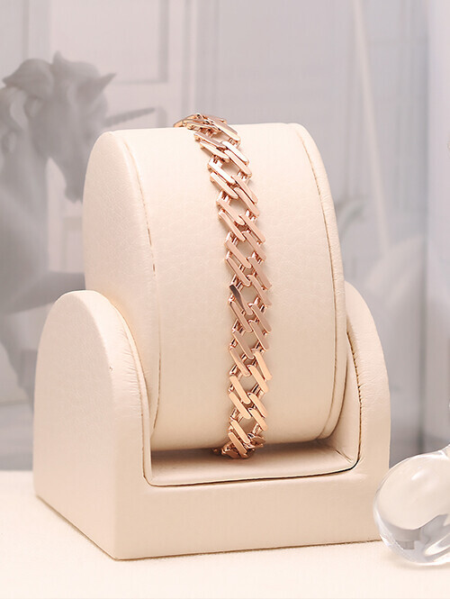 14K 18K 마름모 더블 체인 팔찌