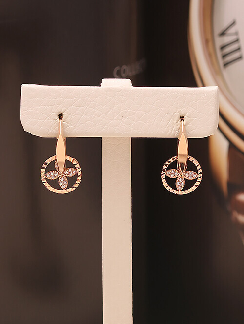 14K 18K 셔링 써클플라워 회전 귀걸이