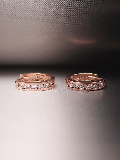 14K 18K 라번 큐빅링 귀걸이