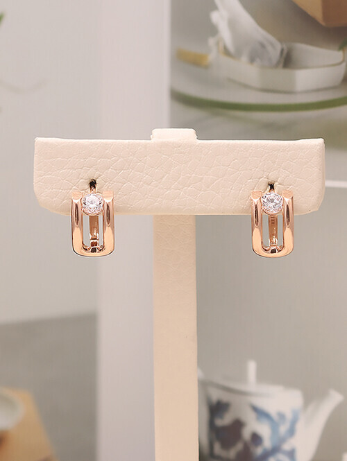 14K 18K 히스 라운드 링 귀걸이