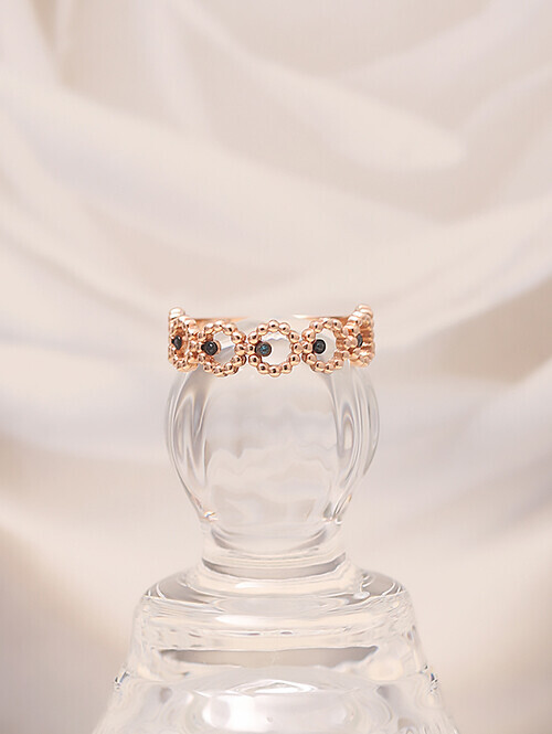 14K 18K 에리사 엠보링 청큐빅 반지