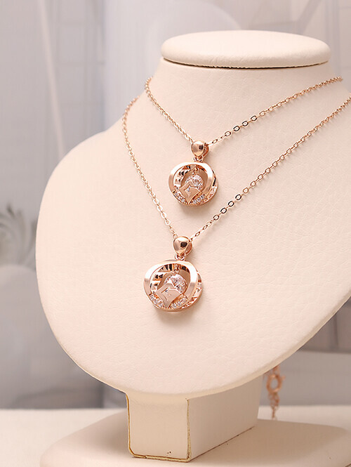 14K 18K 메이브 볼륨 더블써클 펜던트 (소,중사이즈) (체인별도상품)