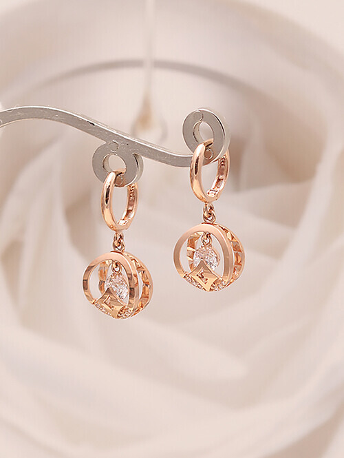 14K 18K 메이브 볼륨 더블써클 귀걸이