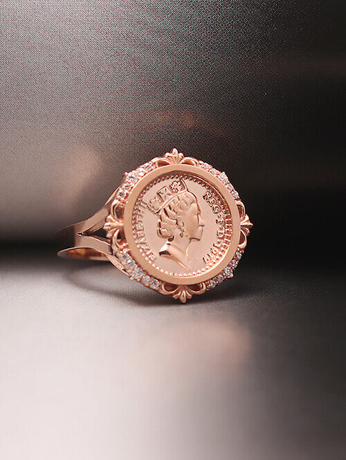 14K 18K 퀸 오브 코인 여왕반지