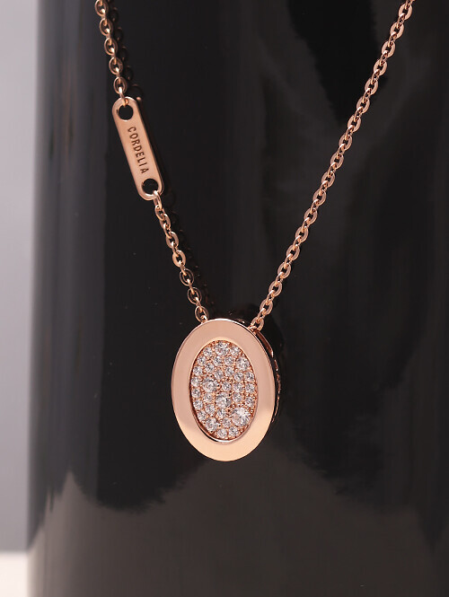 14K 18K 제르미 럭셔리 볼드써클 큐빅 목걸이