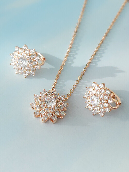 14K 18K 눈꽃 블로썸 목걸이