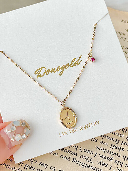 14K 18K 별자리 각인 목걸이