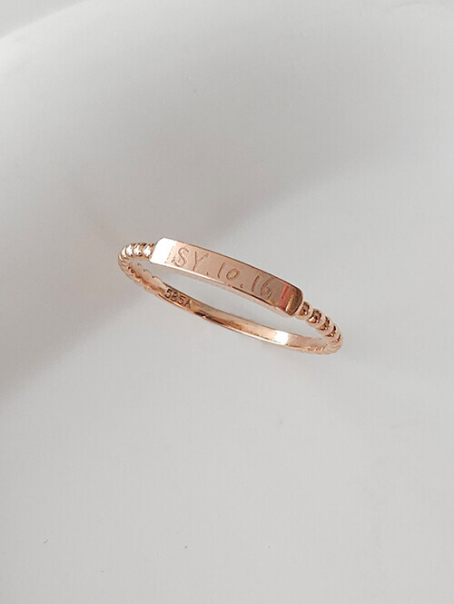 14K 18K 릿트 각인 반지