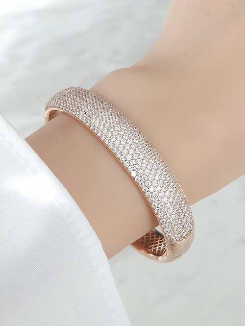 14K 18K 시엘라 글로시 언발 뱅글 통팔찌