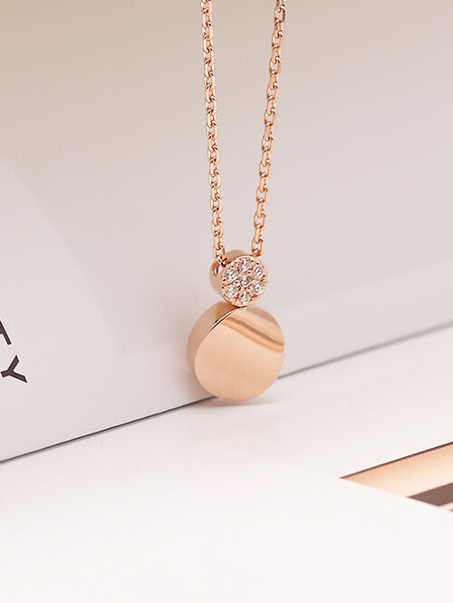 14K 18K 에르도 큐빅써클 목걸이