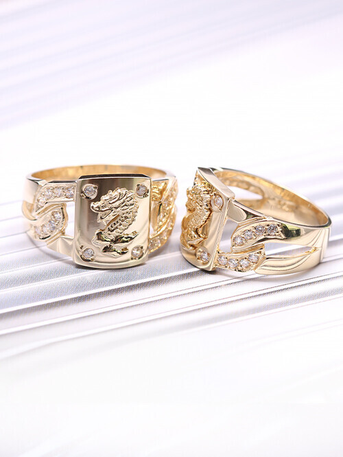 14K 18K 큐빅 트위스 용반지 (소,대사이즈)