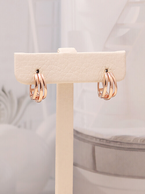 14K 18K 리브라 세줄 링귀걸이