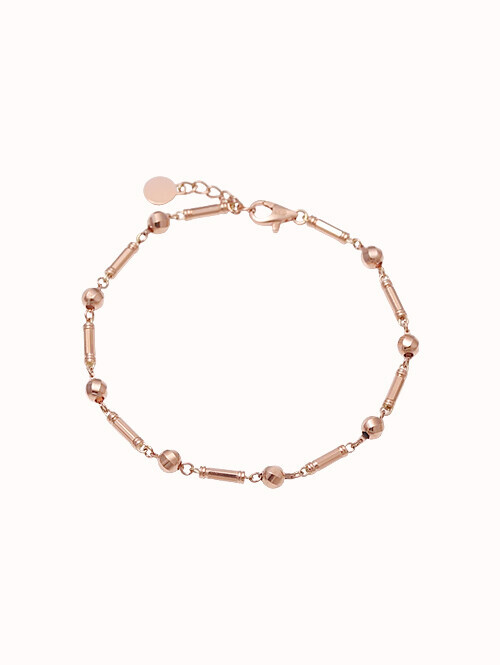 14K 18K 아노스 컷팅볼 스틱 팔찌