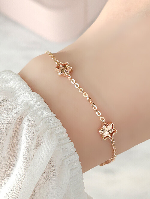 14K 18K 드레아 컷팅 별포인트 팔찌