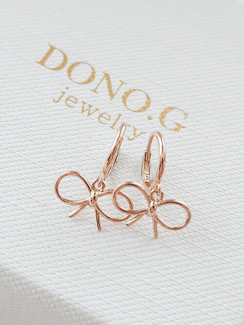 14K 18K 리사리본 원터치 귀걸이