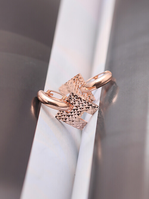 14K 18K 루크즈 볼드컷팅 H 귀걸이