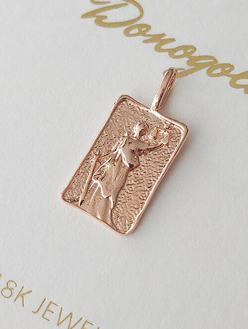 14K 18K 그리스 정의의 여신상 펜던트 (체인별도상품)