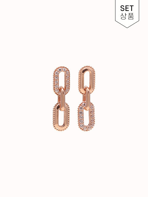 14K 18K 케비 믹스클립 귀걸이(핀/침형)