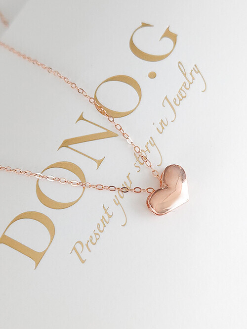 14K 18K 러비 통통 하트 목걸이