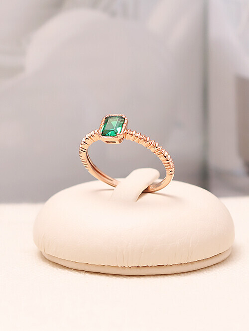 14K 18K 엘무아 엔틱 에메랄드 반지