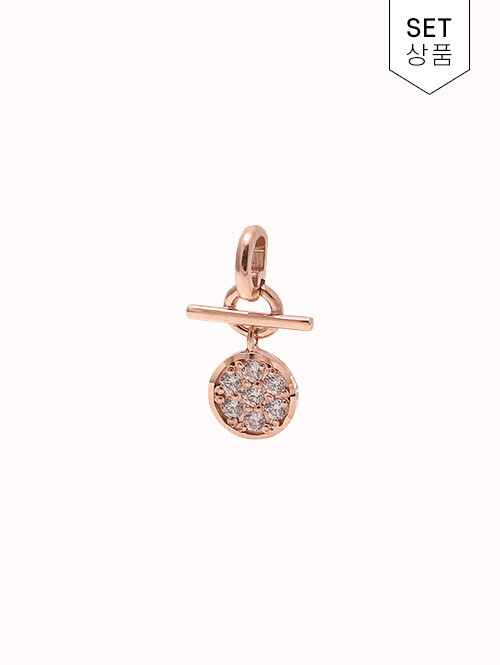 14K 18K 테비아 토글바 써클큐빅 펜던트 (체인별도상품)