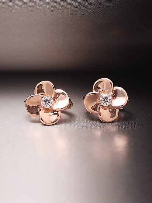 14K 18K 베잉 플라워 꽃 귀걸이