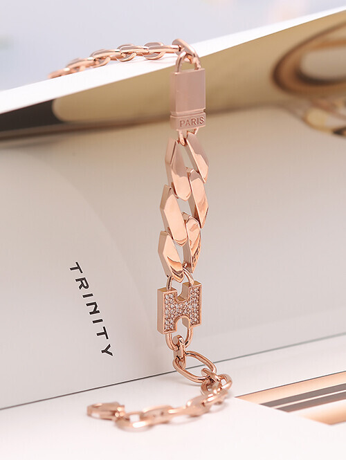 14K 18K 블뤼어 H 자물쇠 체인팔찌