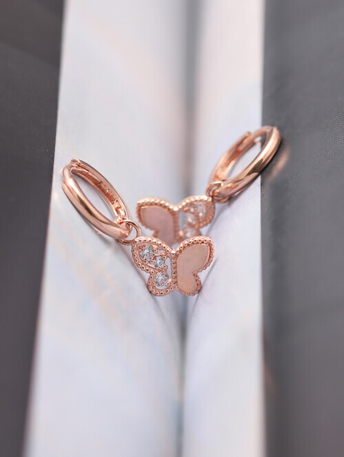 14K 18K 케링 플라이 나비 귀걸이