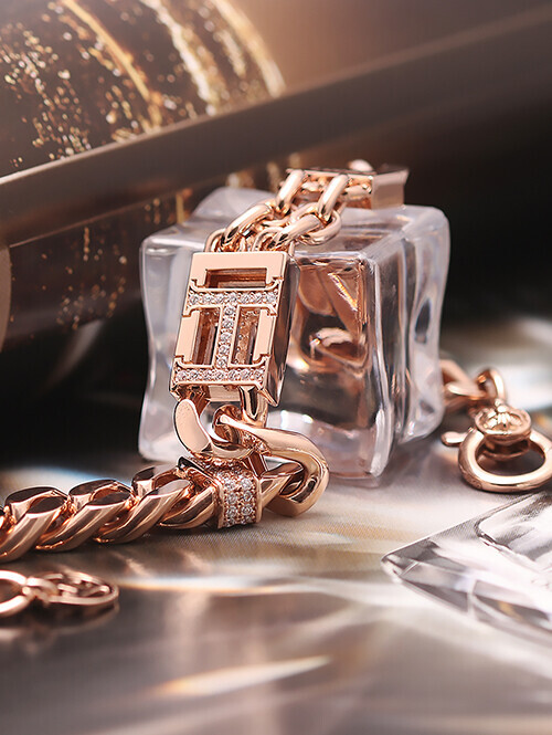 14K 18K 루체테 H 볼드체인 팔찌