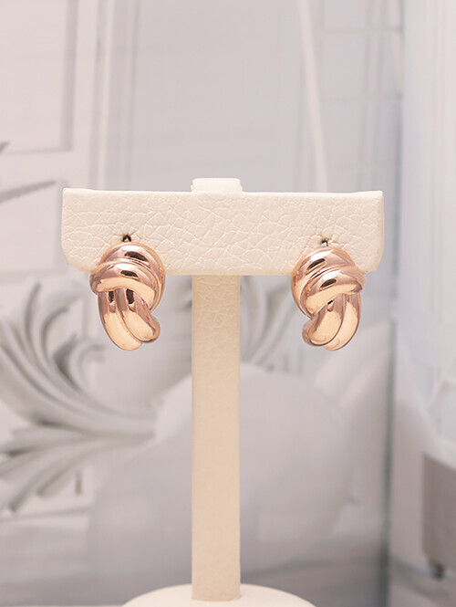 14K 18K 머플러 더블매듭 볼드 귀걸이