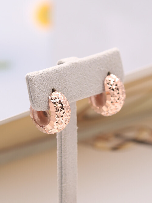 14K 18K 트윙클링 볼드 컷팅 링귀걸이