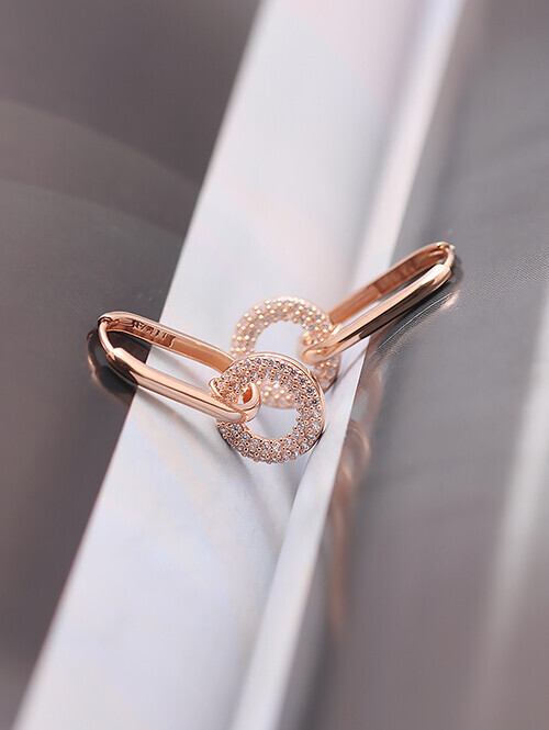 14K 18K 써니데이 라운드써클 큐빅 귀걸이