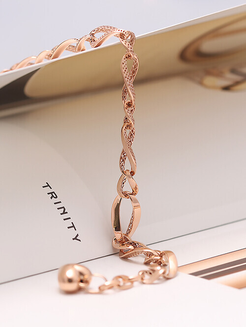 14K 18K 이레나 도트 할로우 양면팔찌