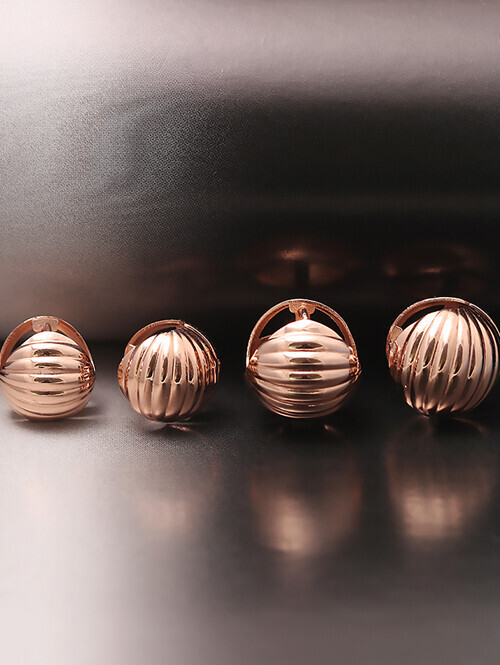 14K 18K 스트라이프 물결 공귀걸이 (소,대사이즈)