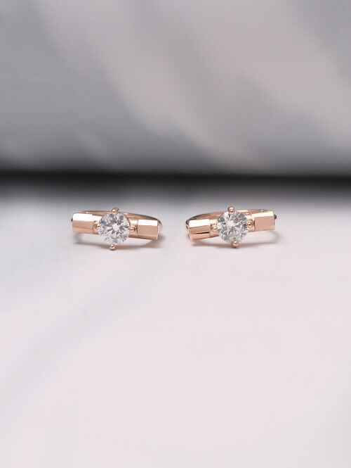 14K 18K 다레느 숏스틱 큐빅 원터치 귀걸이