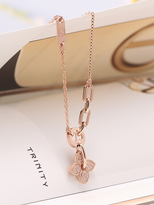 14K 18K 샬로레 L 써클 플라워 목걸이