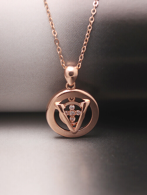 14K 18K 아자르 브이플라워 써클 펜던트 (체인별도상품)