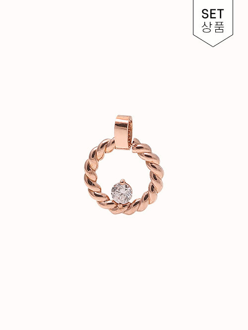 14K 18K 나츠 로프 꼬임 써클 펜던트 (체인별도상품)