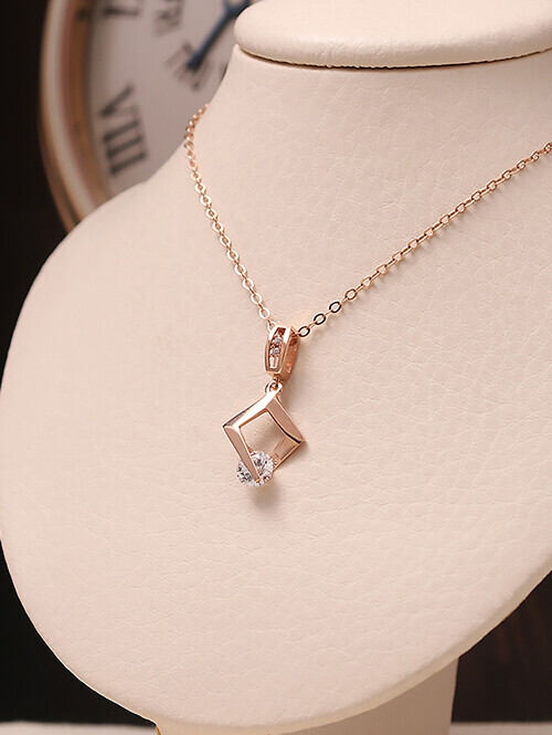 14K 18K 큐빅 카이트 마름모 펜던트 (체인별도상품)