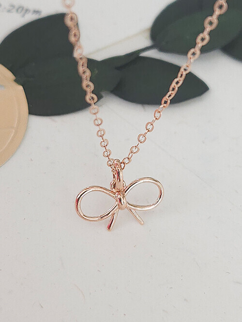 14K 18K 리사 리본 목걸이