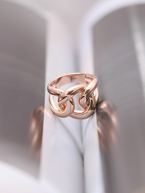 14K 18K 마틴 볼드꼬임 트리플 체인반지