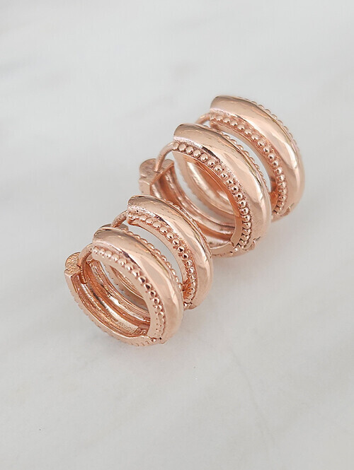 14K 18K 알론 엠보 볼드링 귀걸이 (소,대 사이즈)