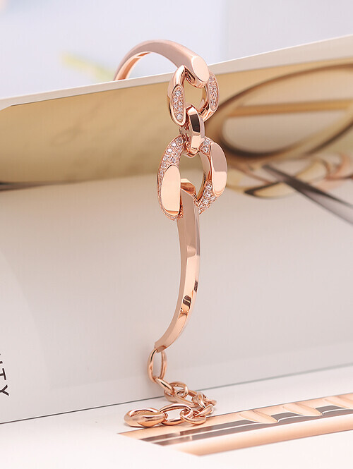 14K 18K 마샬렌 볼드 더블체인 스틱팔찌