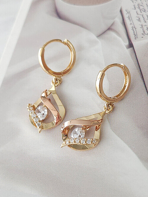 14K 18K 디아망 물방울 귀걸이