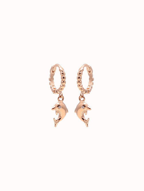 14K 18K 라딧 럭키돌고래 귀걸이