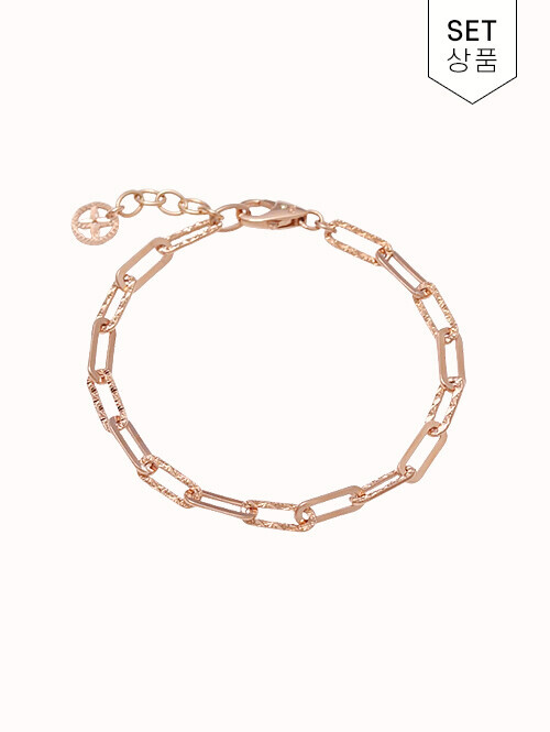 14K 18K 플라워딸랑이 레이어드 믹스 클립팔찌